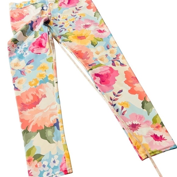 FIERCEPULSE WOMENS PRETTY FLORAL ATHLETIC LEGGINGS SIZE XL - Picture 5 of 8